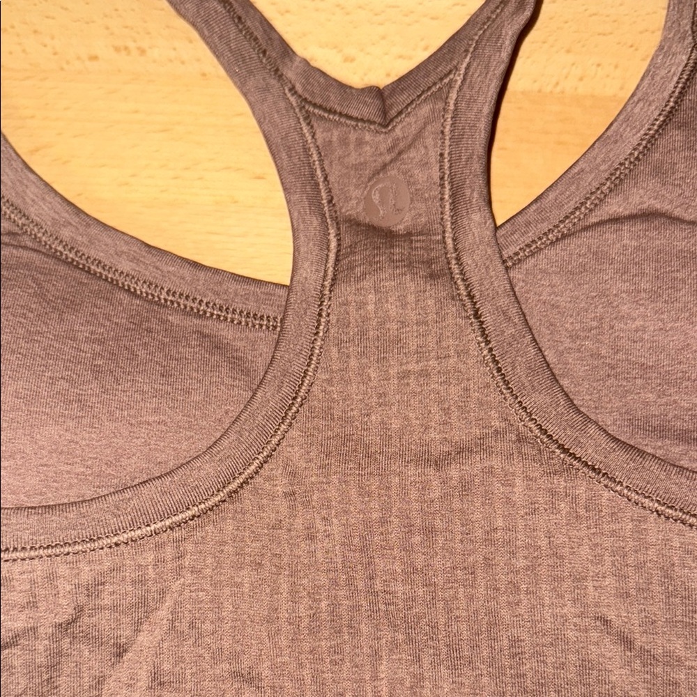 Brown Ribbed Tank Top - Picture 2 of 4